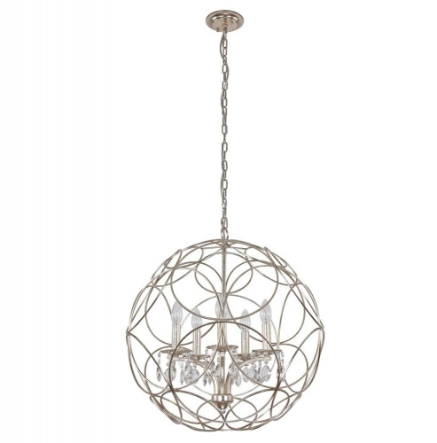 подвесная люстра crystal lux aria sp5 silver в Хабаровске