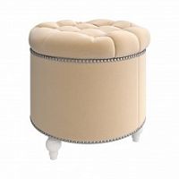пуф круглый modena beige бежевый в Хабаровске