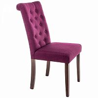 стул деревянный amelia dark walnut / fabric purple в Хабаровске