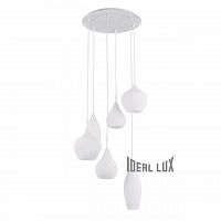 подвесная люстра ideal lux soft sp6 bianco в Хабаровске