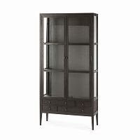 книжный шкаф altino витрина коричневый в Хабаровске