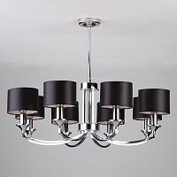 подвесная люстра eurosvet diana 60067/8 хром черная в Хабаровске