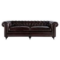 диван chesterfield lounge прямой темно-коричневый в Хабаровске