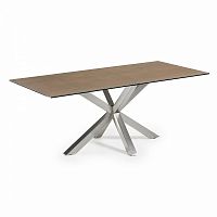 стол arya 200x100 st steel matt, фарфор iron cor c795k10 от la forma (ex julia grup) в Хабаровске