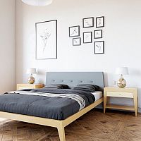 кровать двуспальная с мягким изголовьем 160x200 светло-коричневая fly soft в Хабаровске