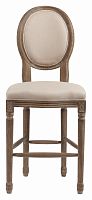 барный стул деревянный мягкий vintage french round кремовый лен в Хабаровске
