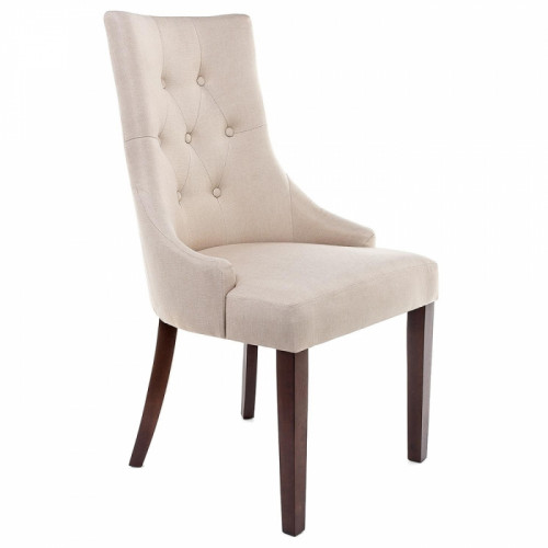 стул деревянный elegance dark walnut / fabric cream в Хабаровске