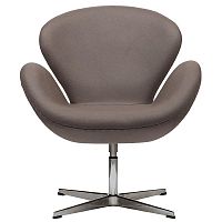 кресло swan chair серо-коричневая в Хабаровске