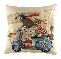 подушка с картинкой scooter dogs blue в Хабаровске