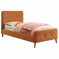 кровать button tufted flannelette orange 90х200 в Хабаровске