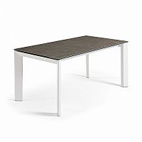 стол atta 160 (220)x90 с белыми ножками ceniza cc0180vc от la forma (ex julia grup) в Хабаровске
