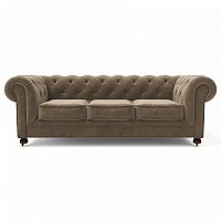 диван chesterfield lux трехместный прямой бежевый в Хабаровске