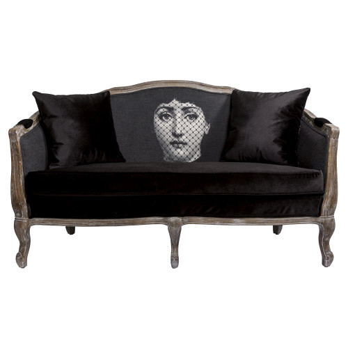 диван «вуаль» fornasetti прямой черный в Хабаровске