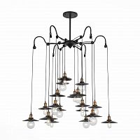 подвесная светодионая люстра st luce curiosita sl270.403.18 коричневая в Хабаровске