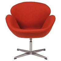 кресло swan chair красное в Хабаровске