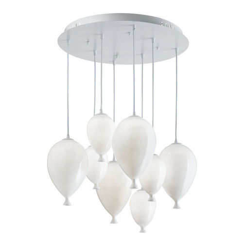 подвесная люстра ideal lux clown sp8 bianco в Хабаровске
