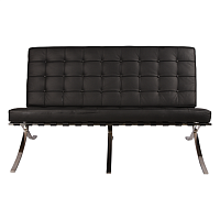 диван barcelona style loveseat sofa прямой черный в Хабаровске