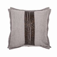 декоративная подушка handwork exclusive квадратная светло-серая в Хабаровске