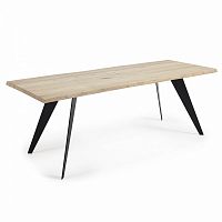 стол nack 220x100 черный, отбеленный дуб c799m33 от la forma (ex julia grup) в Хабаровске
