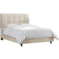 кровать двуспальная с мягкой спинкой 160х200 белая alice tufted talc в Хабаровске
