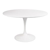 стол eero saarinen style tulip table mdf d110 глянцевый белый в Хабаровске