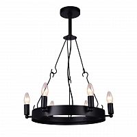 дизайнерская подвесная люстра arte lamp bastiglia a8811sp-6bk черная в Хабаровске