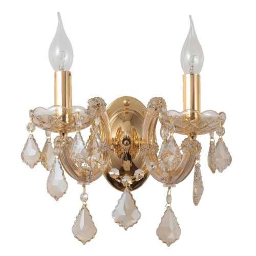 бра crystal lux ines ap2 gold/amber в Хабаровске