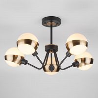 потолочная люстра eurosvet jasper 70093/5 черная белая в Хабаровске