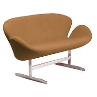 диван swan sofa прямой коричневый в Хабаровске