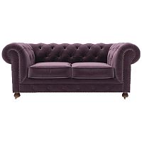 диван chesterfield lux двухместный прямой фиолетовый в Хабаровске