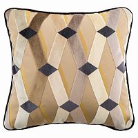 подушка декоративная бежевая с ромбами weave в Хабаровске