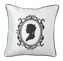 подушка с изображением женского силуэта ladies' profile white в Хабаровске