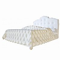 кровать двуспальная 160х200 белая из экокожи palace в Хабаровске