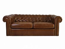 диван chesterfield прямой коричневый в Хабаровске