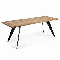 стол nack 220x100 черный, натуральный дуб c799m40 от la forma (ex julia grup) в Хабаровске