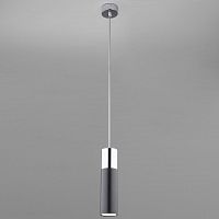 подвесной светильник eurosvet double topper 50135/1 led хром/черный в Хабаровске