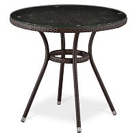 стол из иск. ротанга t283ant-w51-d80 brown в Хабаровске