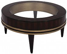 стол журнальный round низкий коричневый, прозрачный в Хабаровске