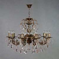 подвесная люстра ambiente alicante 8888/10 pb leaf crystal бронза в Хабаровске