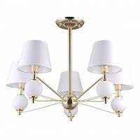 потолочная люстра eurosvet luna 70061/5 золото белая в Хабаровске