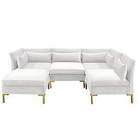 диван zara sectional угловой белый в Хабаровске