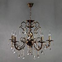 подвесная люстра ambiente alicante 8888/5 pb leaf crystal в Хабаровске