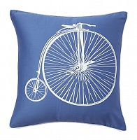 подушка с ретро-велосипедом retro bicycle blue в Хабаровске