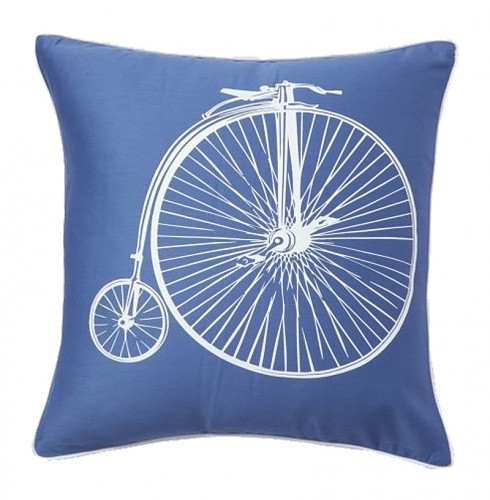 подушка с ретро-велосипедом retro bicycle blue в Хабаровске