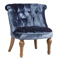 кресло sophie tufted синее в Хабаровске
