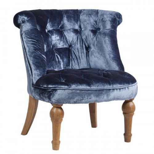 кресло sophie tufted синее в Хабаровске