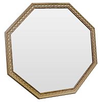 зеркало восьмиугольное золотое с резьбой golden light в Хабаровске