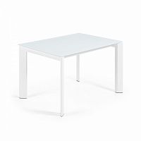 стол обеденый atta 120(180)x80 с белым стеклом от la forma (ex julia grup) в Хабаровске