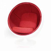 кресло ball chair бело-красное в Хабаровске