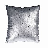 подушка с пайетками серебристо-серая 45*45см в Хабаровске